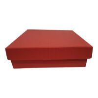 Caja cuadrada de carton roja